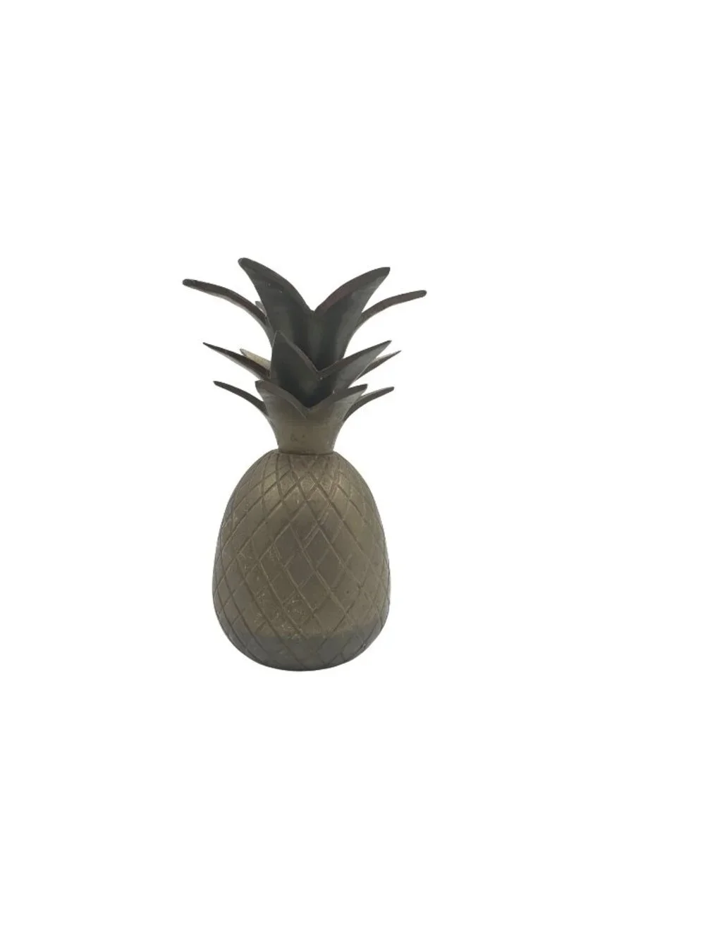 Decorative Bronze Pineapple Figurine India Vintage Accent Home Decor Piece